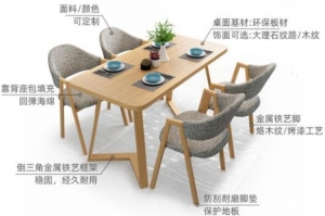 咖啡厅桌子1 【名度家居专卖店】包房米粉店学生吃饭餐桌椅子简约门店餐饮店1米民宿饭馆酸辣粉